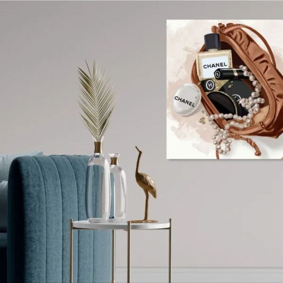 Design District Fashion & Chanel Glam Boho Accessories Handbag Canvas Wall Decor - Picture 2 of 6
